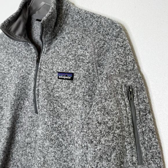 Patagonia Womens Better Sweater Size M Gray 1/4 Zip Pullover Outdoor Sports - Picture 2 of 12